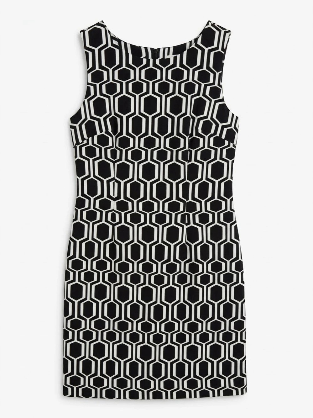 Anthropologie Geometric Mini Dress Black & White Size Small